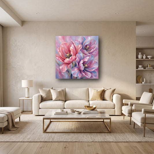 Blooming Grace Canvas Wall Art - Home View
