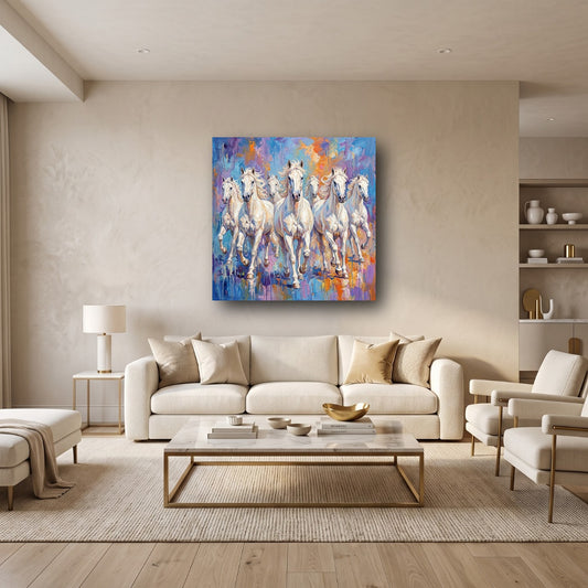 Galloping Grace Canvas Wall Art - Home View