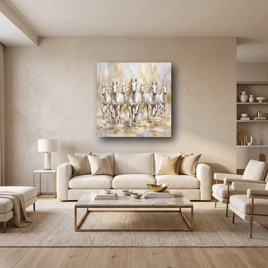 Galloping Grace Canvas Wall Art - Home View