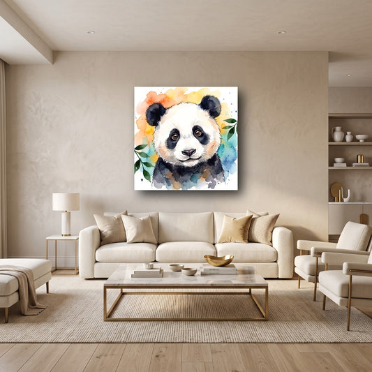 Charming Panda Canvas Wall Art - Home View