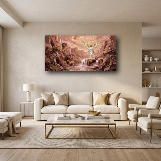 Divine Angel Canvas Wall Art - Home View