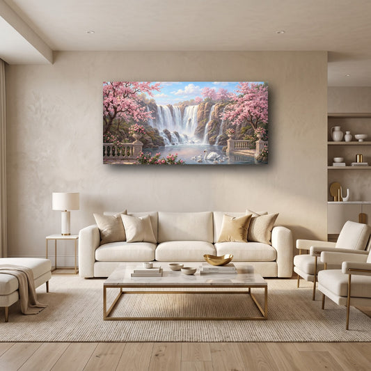 Enchanted Waterfall Canvas Wall Art - Home View