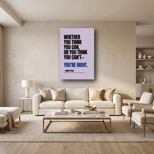 Inspiring Quote Canvas Wall Art - Home View