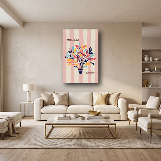 Focused & Creative Canvas Wall Art - Home View