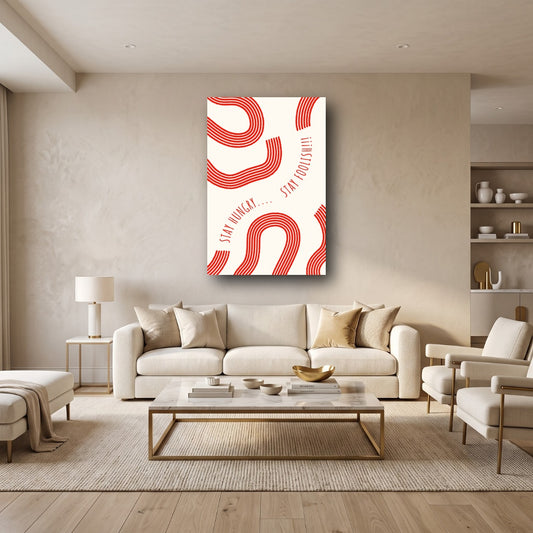 Stay Hungry Stay Foolish Canvas Wall Art - Home View