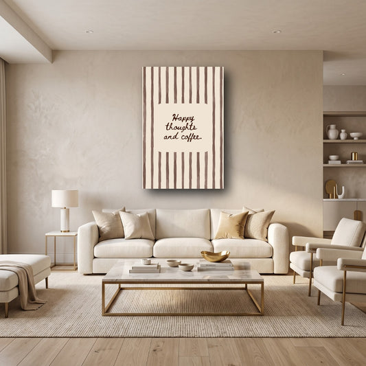Happy Thoughts Canvas Wall Art - Home View