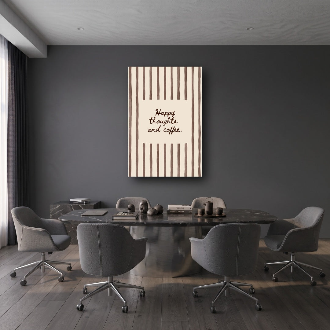 Happy Thoughts Canvas Wall Art - Office View