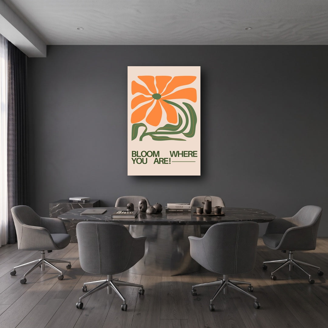 Bloom Where You Are Canvas Wall Art - Office View