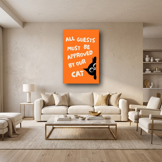 Charming Cat Quote Canvas Wall Art - Home View