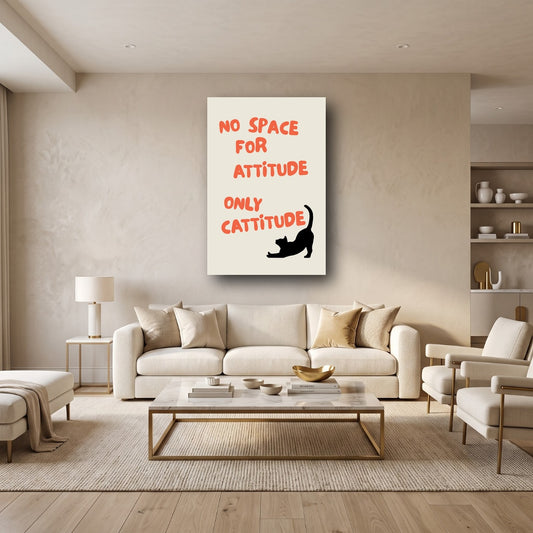Cattitude Canvas Wall Art - Home View