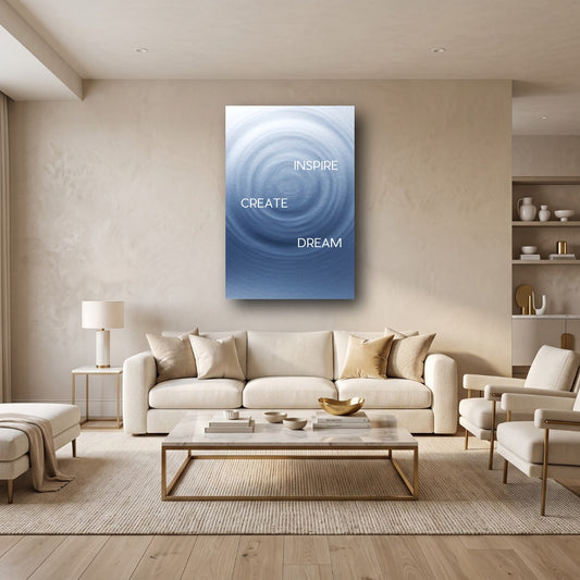 Inspire Create Dream Canvas Wall Art - Home View