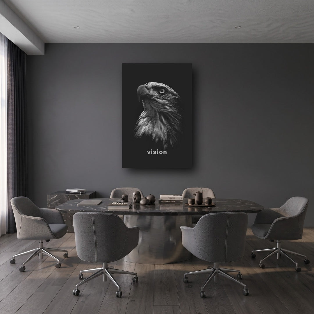 Visionary Eagle Canvas Wall Art - Office View