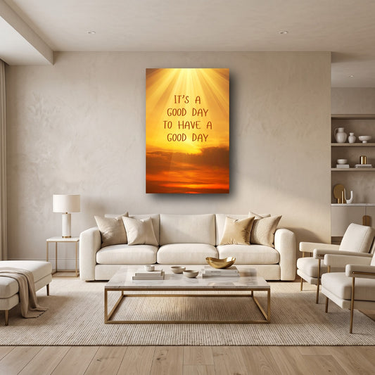 Sun Motivational Quote Canvas Wall Art - Home View
