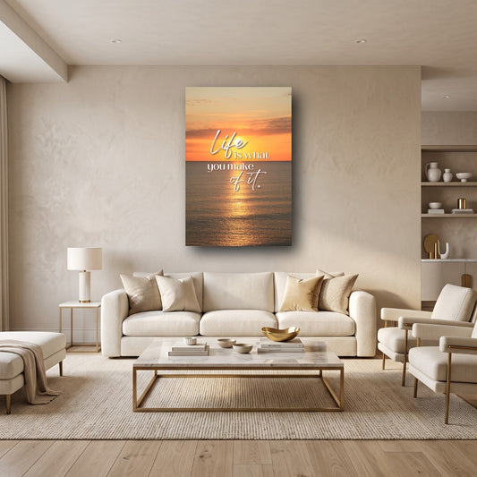 Inspiring Quote Canvas Wall Art - Home View
