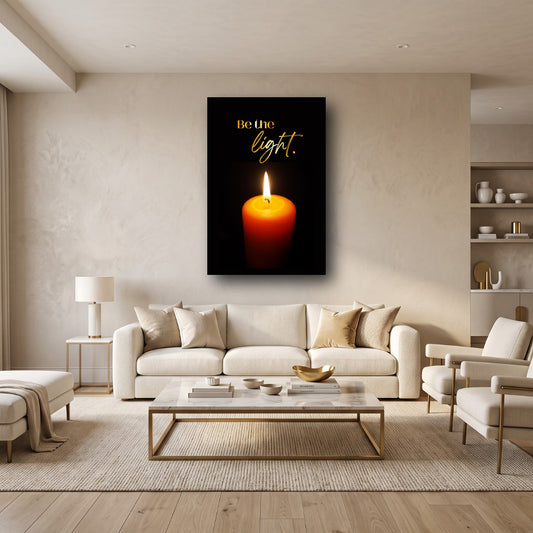 Be The Light Canvas Wall Art - Home View