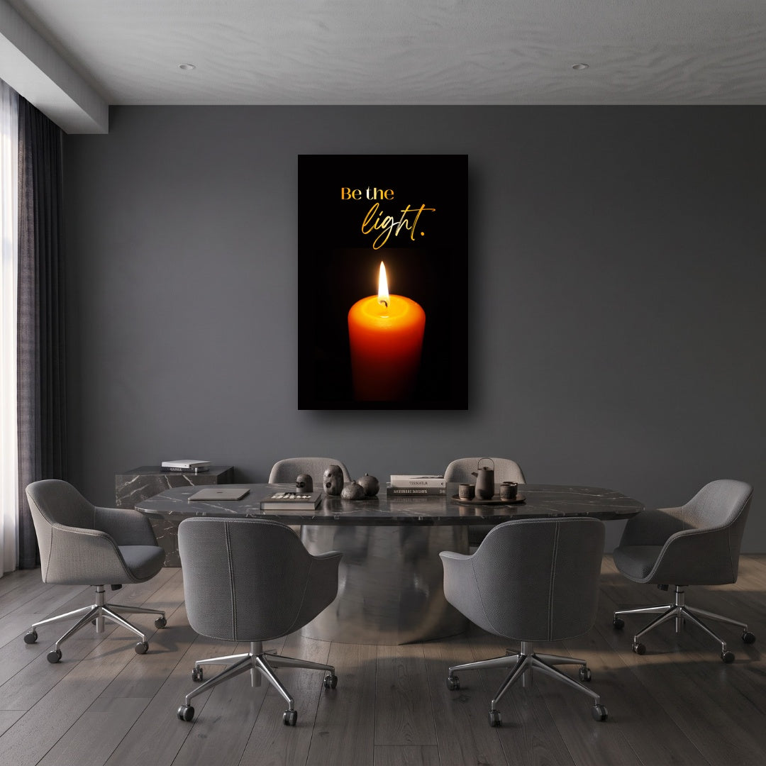 Be The Light Canvas Wall Art - Office View