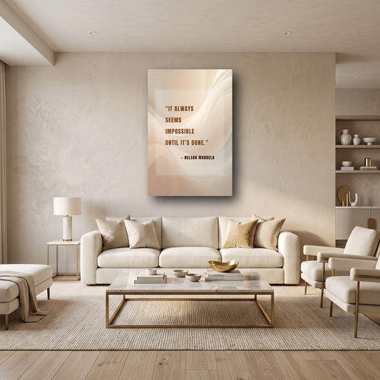Nelson Mandela Quote Canvas Wall Art - Home View