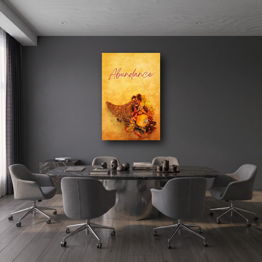 Abundance Cornucopia Canvas Wall Art - Office View