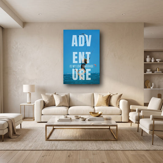 Adventure Love Language Canvas Wall Art - Home View