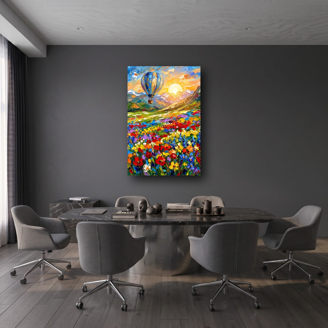 Vibrant Horizon Canvas Wall Art - Office View