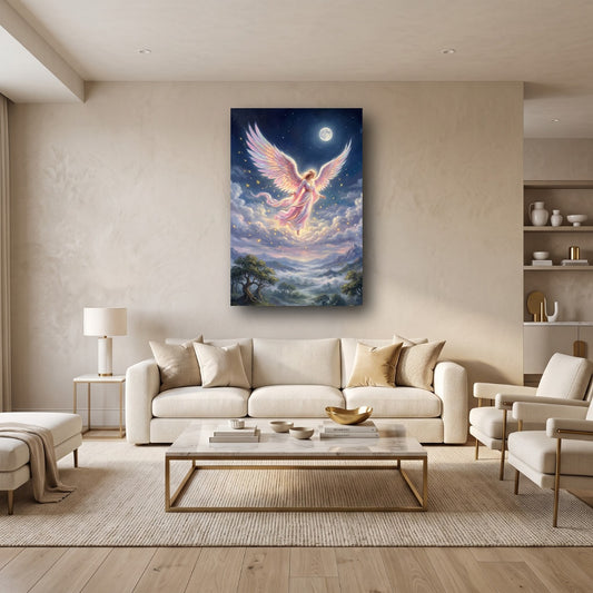 Celestial Guardian Canvas Wall Art - Home View