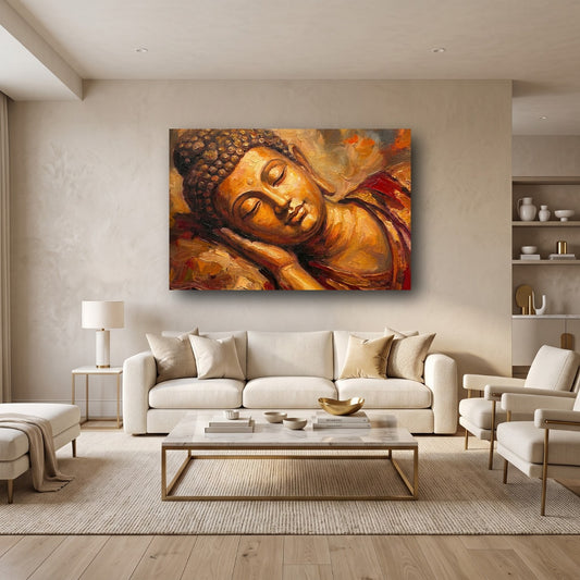 Serene Buddha Canvas Wall Art - Home View
