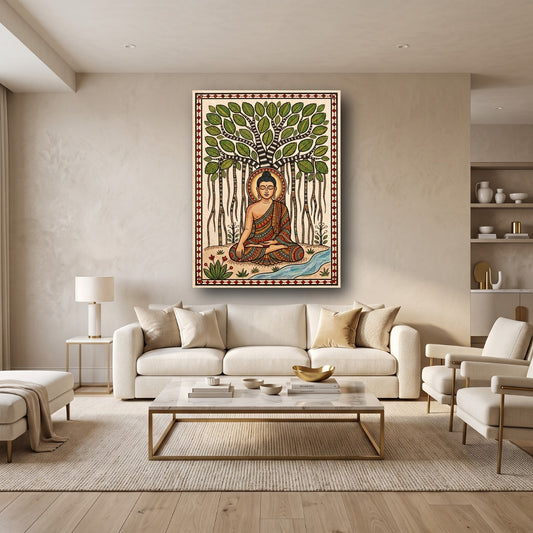 Divine Buddha Canvas Wall Art - Home View