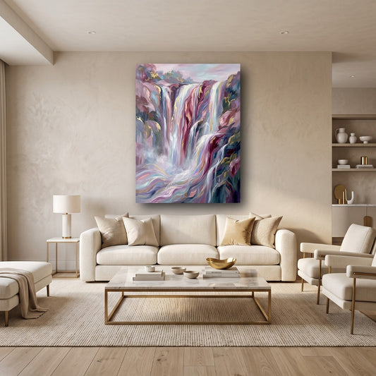 Enchanting Waterfall Canvas Wall Art - Home View