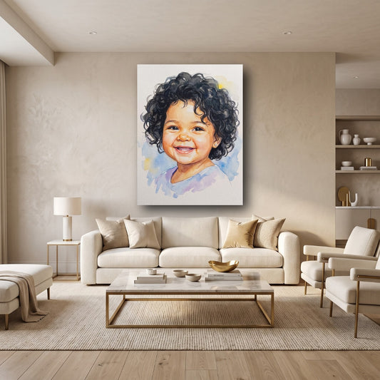 Charming Portrait Canvas Wall Art - Home View
