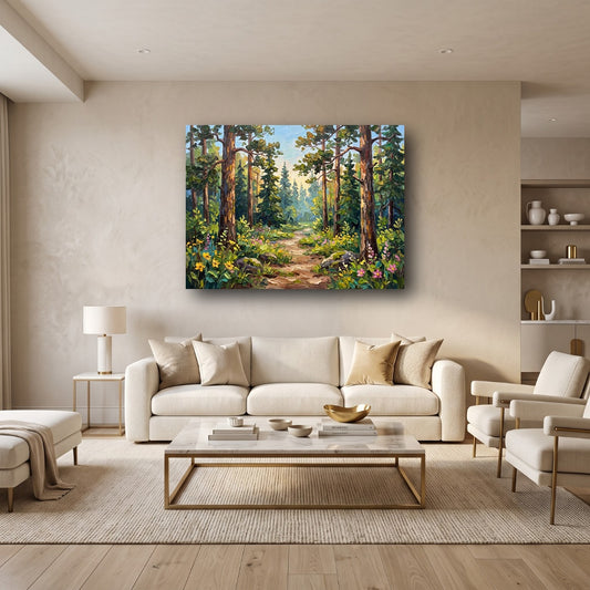 Enchanted Forest Path Canvas Wall Art - Home View