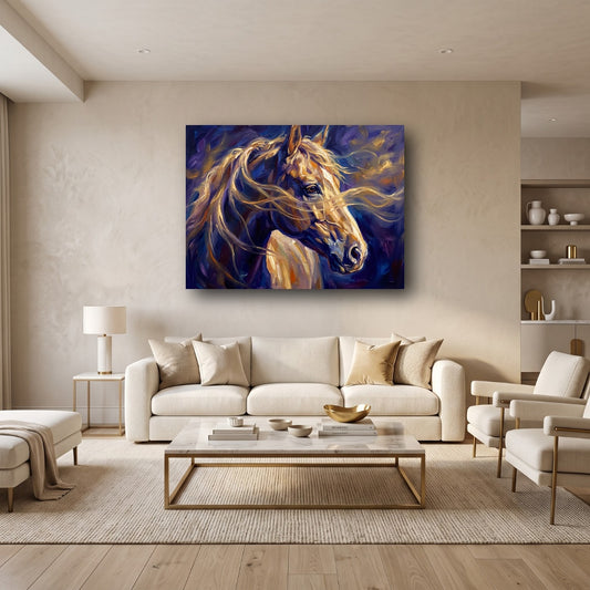 Galloping Grace Canvas Wall Art - Home View