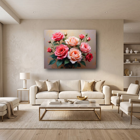 Blooming Grace Canvas Wall Art - Home View