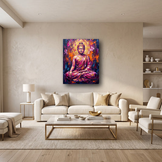 Divine Buddha Canvas Wall Art - Home View