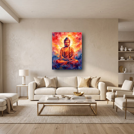 Serene Buddha Canvas Wall Art - Home View