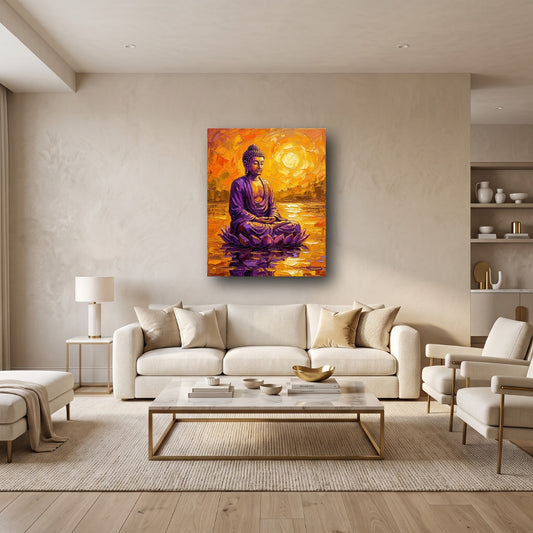 Serene Buddha Canvas Wall Art - Home View