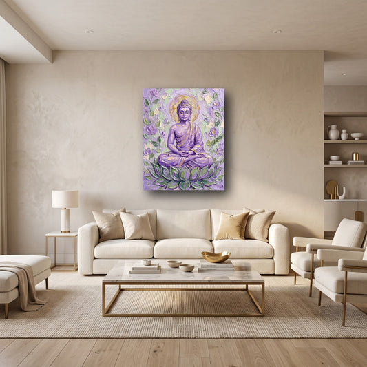 Serene Buddha Canvas Wall Art - Home View