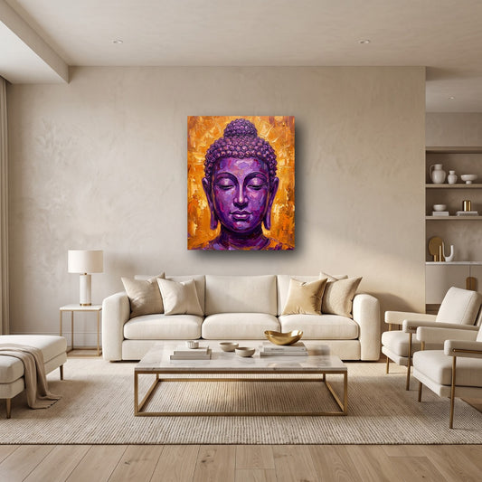 Serene Buddha Canvas Wall Art - Home View