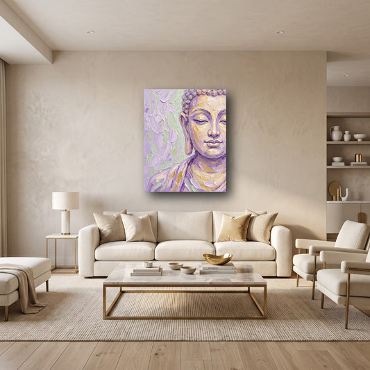 Serene Buddha Canvas Wall Art - Home View