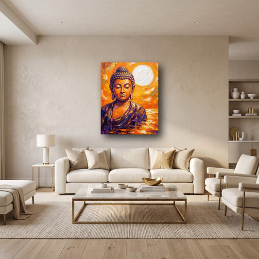 Serene Buddha Canvas Wall Art - Home View