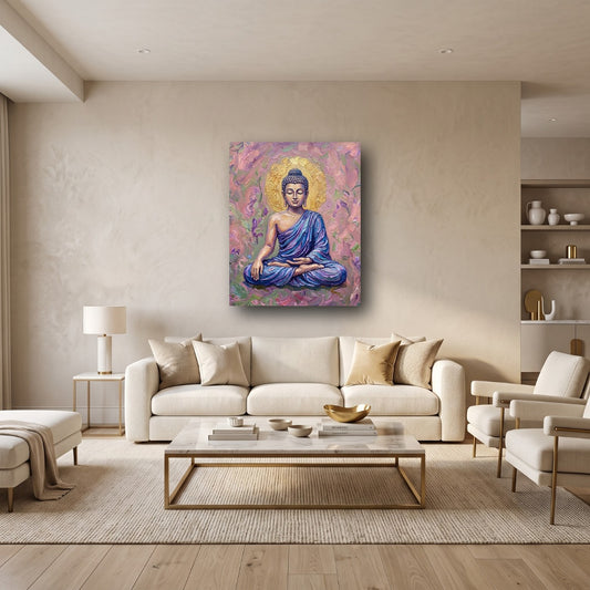 Serene Buddha Canvas Wall Art - Home View
