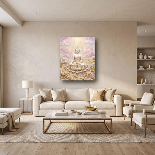Serene Buddha Canvas Wall Art - Home View