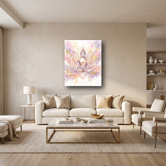 Serene Buddha Canvas Wall Art - Home View