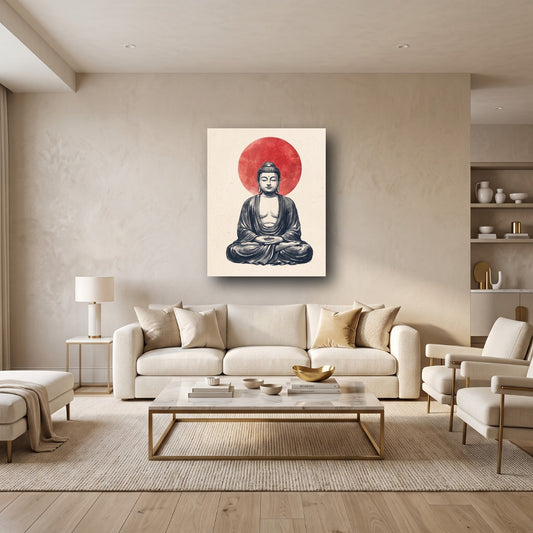 Serene Buddha Canvas Wall Art - Home View