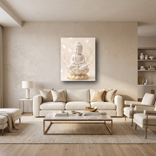 Serene Buddha Canvas Wall Art - Home View
