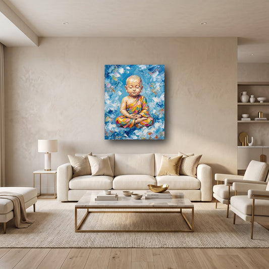 Serene Buddha Canvas Wall Art - Home View