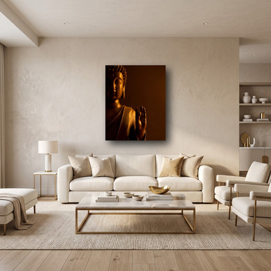 Serene Buddha Canvas Wall Art - Home View