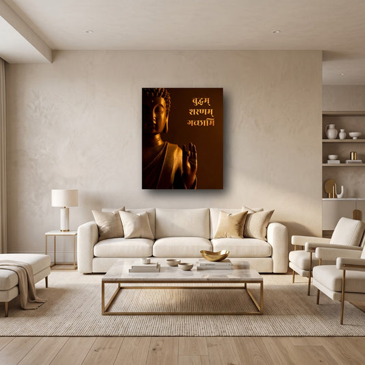 Serene Buddha Canvas Wall Art - Home View