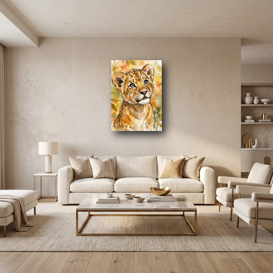 Charming Cub Canvas Wall Art - Home View
