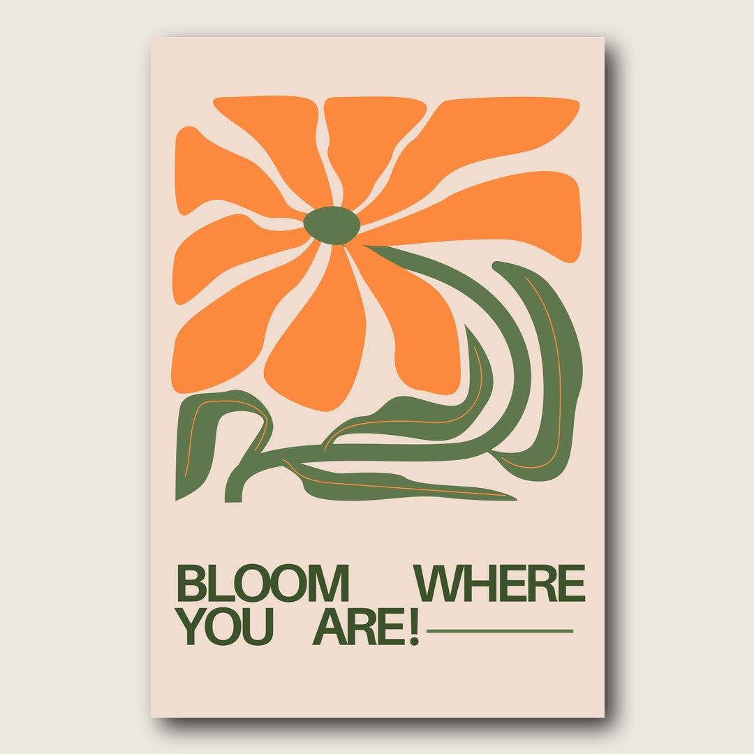 Bloom Where You Are Canvas Wall Art - Plain View