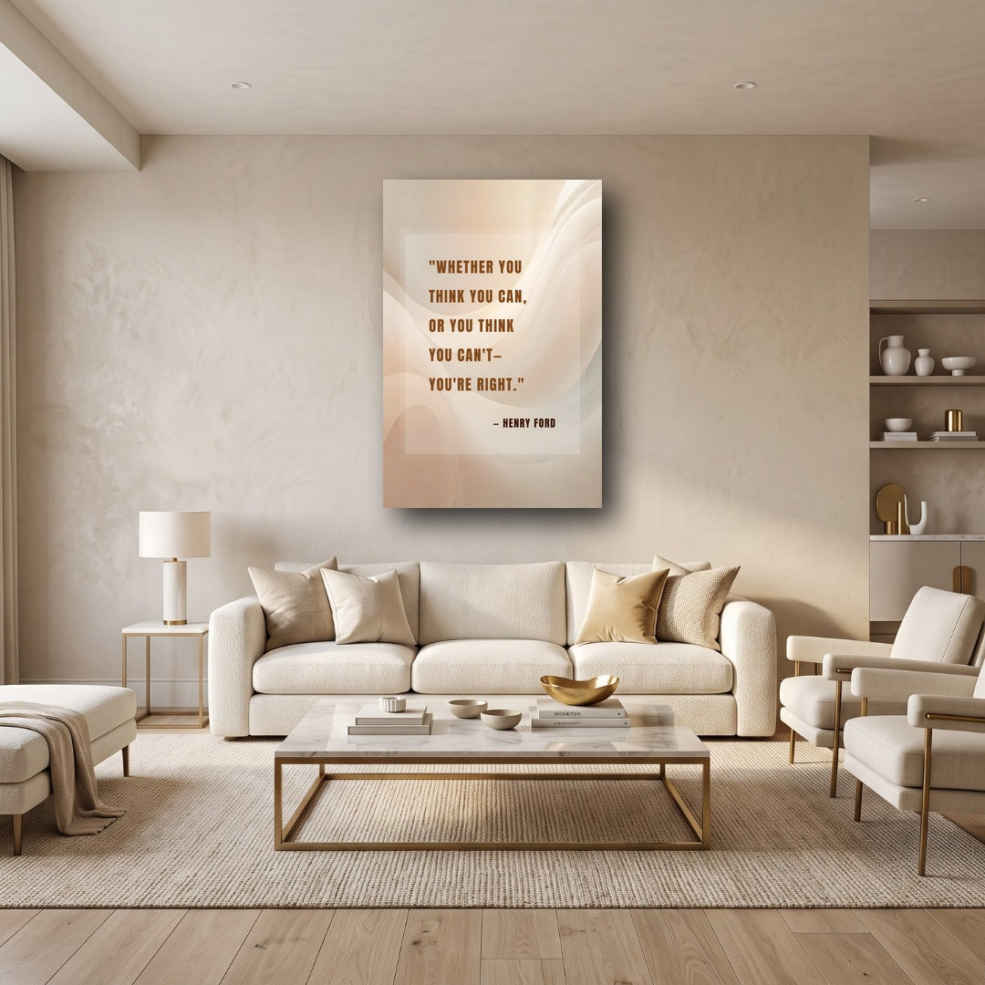 Henry Ford Quote Motivation Canvas Wall Art - Home View